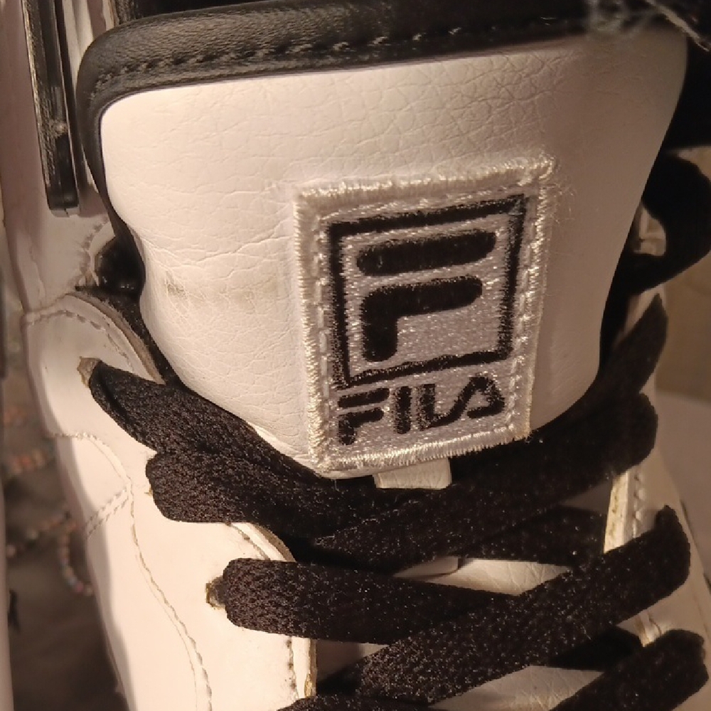 Fila Black and White High-Top Sneakers - Picture 11 of 12